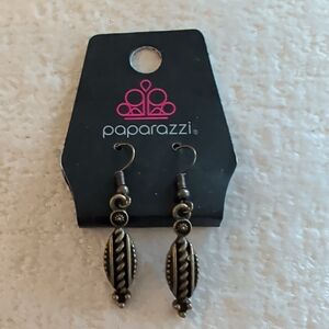 Paparazzi Antique Brass Look Dangle Earrings New